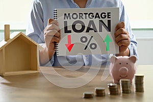Mortgage rates LOAN MONEY CONCEPT
