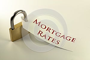 Mortgage rates locked down concept photo