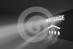 MORTGAGE rays volume light concept 3d