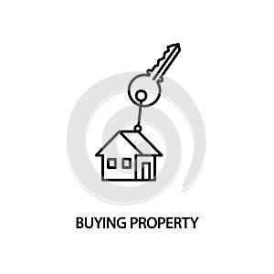 Mortgage, real estate investments line icon