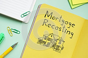 Mortgage Recasting is shown on the photo using the text