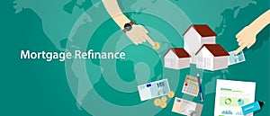 Mortgage refinance home house loan debt photo