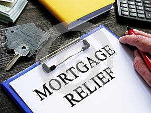 Mortgage Relief application and key from home