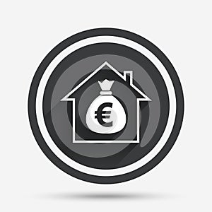 Mortgage sign icon. Real estate symbol.