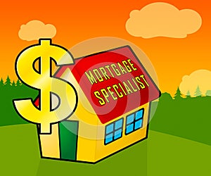 Mortgage Specialist Officer Icon Meaning Expert Financial Adviser Or Broker - 3d Illustration