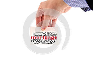 Mortgage word cloud collage