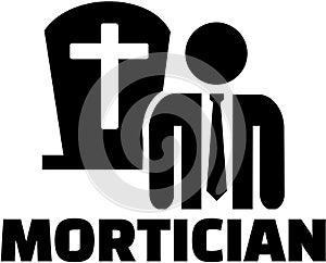 Mortician icon with job title photo