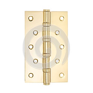 Mortise door hinge classic gold color, removed by ten self-tapping screws