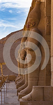 Mortuary Temple of Hatshepsut, Djeser-Djeseru: `Holy of Holies`, located in Upper Egypt.