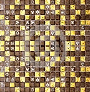 Mosaic Abstract background brown walls