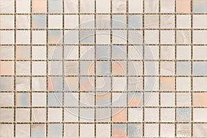 Mosaic abstract background, texture of decorative colored square ceramic tiles