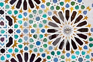 Mosaic in the Alhambra, Granada photo