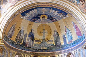 The mosaic of the apse of Archbasilica of Saint John Lateran photo