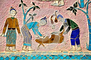 Mosaic Art at Wat Xieng Thong