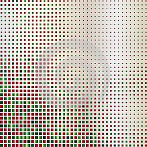 Mosaic background of red and green glitter