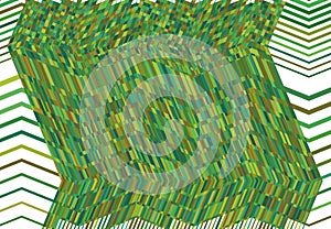 mosaic background, tessellation pattern. green wavy, waving and undulate,billowy illustration. abstract vector art. ripple,