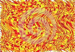 mosaic background, tessellation pattern. orange wavy, waving and undulate,billowy illustration. abstract vector art. ripple,