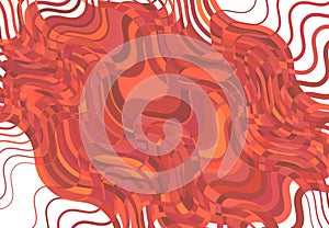mosaic background, tessellation pattern. red wavy, waving and undulate,billowy illustration. abstract vector art. ripple,