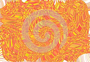 mosaic background, tessellation pattern. yellow wavy, waving and undulate,billowy illustration. abstract vector art. ripple,