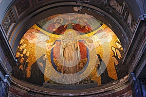 Mosaic in the basilica of Santa Prassede from the early 9th century, Rome