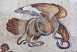 Mosaic from the Byzantine period in the Great Palace Mosaic Muse