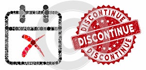 Mosaic Cancel Day with Distress Discontinue Stamp photo