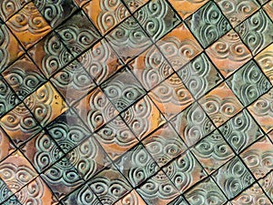 Mosaic clay wall tile