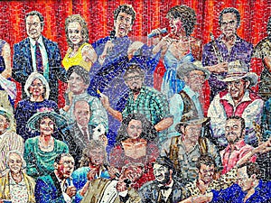 Mosaic Clusters of Famous Australian People