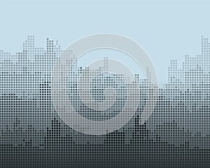 Mosaic composition of the city, the gradient effect.