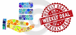 Mosaic Data Provider Hand with Textured Weekly Deal Stamp