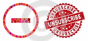 Mosaic Delete with Grunge Unsubscribe Stamp