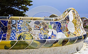 Mosaic detail in Park Guell