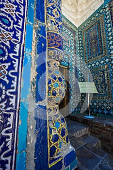Mosaic Details of the Shah-i-Zinda Ensemble Mediaeval Oriental mausoleums and other ritual buildings in Samarkand