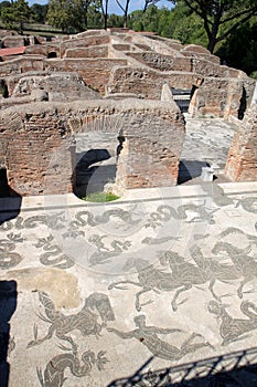 Mosaic di Neptune in Ostia Antica, Italy