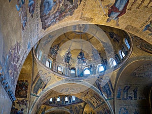 Mosaic dome of San Marco cathedral, Venice, Italy