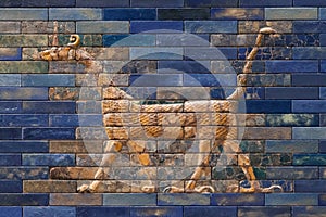 Mosaic of a Dragon on the Ishtar Gate photo