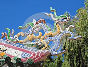 Mosaic dragon on the roof photo