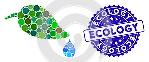 Mosaic Ecology Icon with Textured Ecology Seal