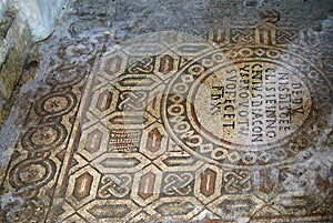 Mosaic in Euphrasian basilica in Porec,Croatia
