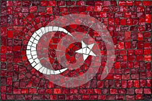 Mosaic flag of Turkey