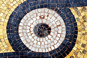 Mosaic floor Galerie Vivienne covered Passage Paris France