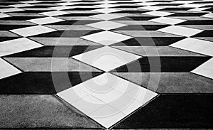Mosaic floor looks like three dimensional. but is flat ,Wonder of floor. 3D background