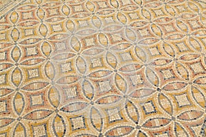 Mosaic floor at the ruins of Volubilis, ancient Roman city in Morocco