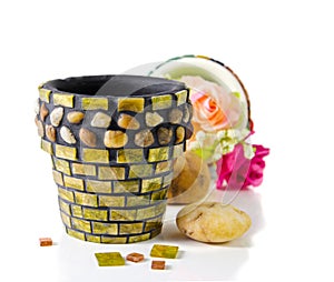 Mosaic flower pot