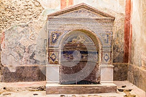 Mosaic Fountain - Pompeii, Naples, Campania, Italy