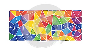 Mosaic Geometric Rectangle Pattern Graphic, vector design Generative AI