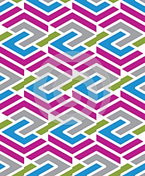 Mosaic geometric seamless pattern, parallel lines