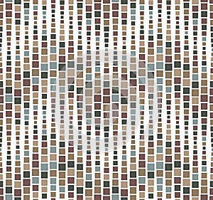 Mosaic geometric seamless pattern, texture, consisting of colored squares of different sizes, located on a white background.