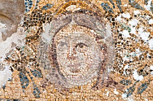 Mosaic of Hades at the Roman Baths in Salamis, Cyprus