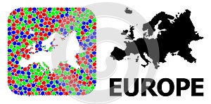 Mosaic Hole and Solid Map of Europe